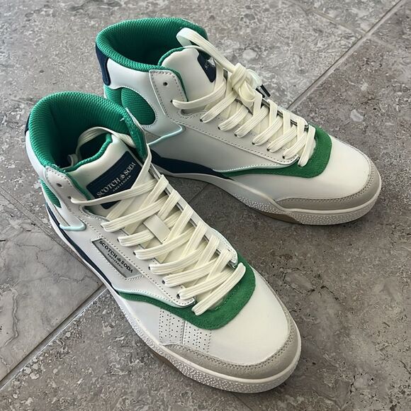 Scotch & Soda Court Cup Hi-Top Sneakers, White, New, Size EU 42 US 9 - Picture 12 of 16